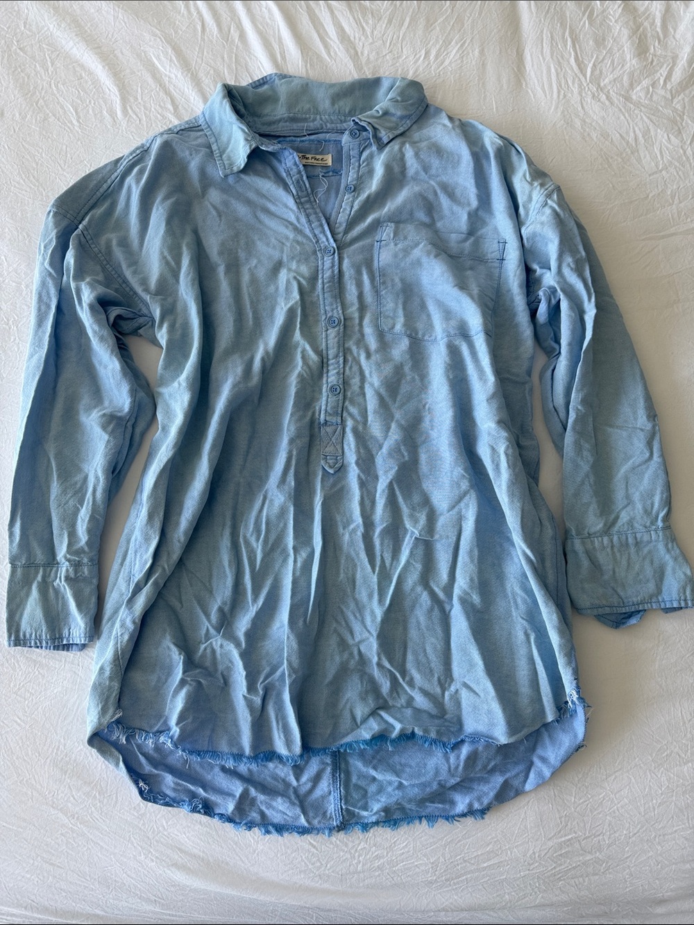 We The Free Chambray Cotton button-up tunic
